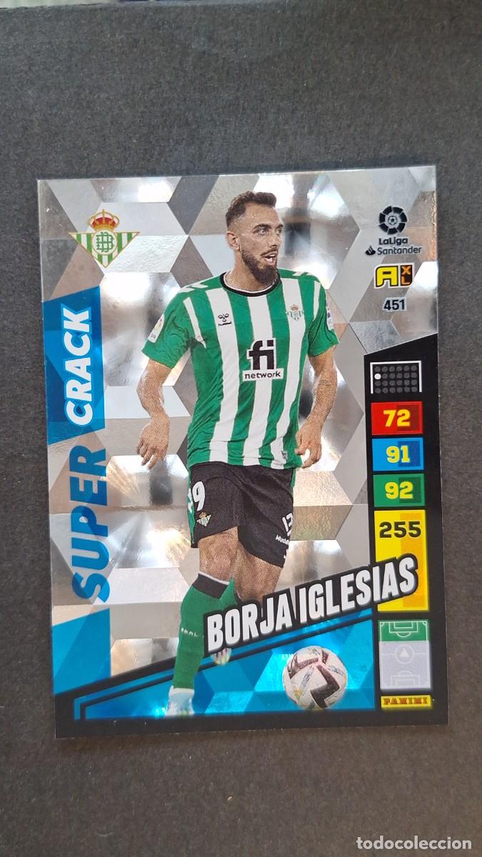 Football Stickers: L1 BORJA IGLESIAS REAL BETIS BALOMPIE 451 SUPER CRACK ADRENALYN XL LIGA 2022/2023 22 23 PANINI