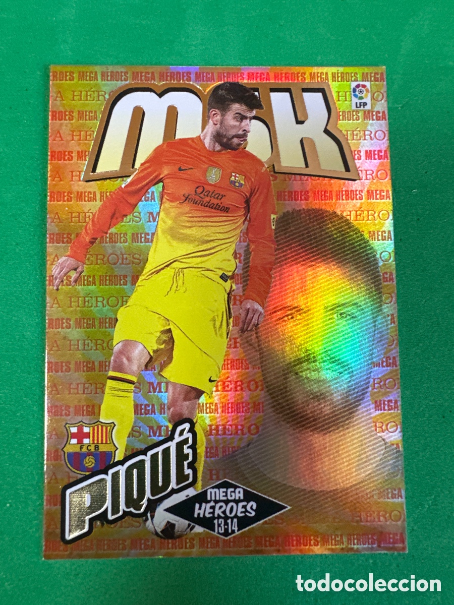 Cromos de F&uacute;tbol: 368 PIQU&Eacute;(BARCELONA) MEGA H&Eacute;ROES MEGACRACKS 2013-2014 13 14 PANINI TRADING CARD