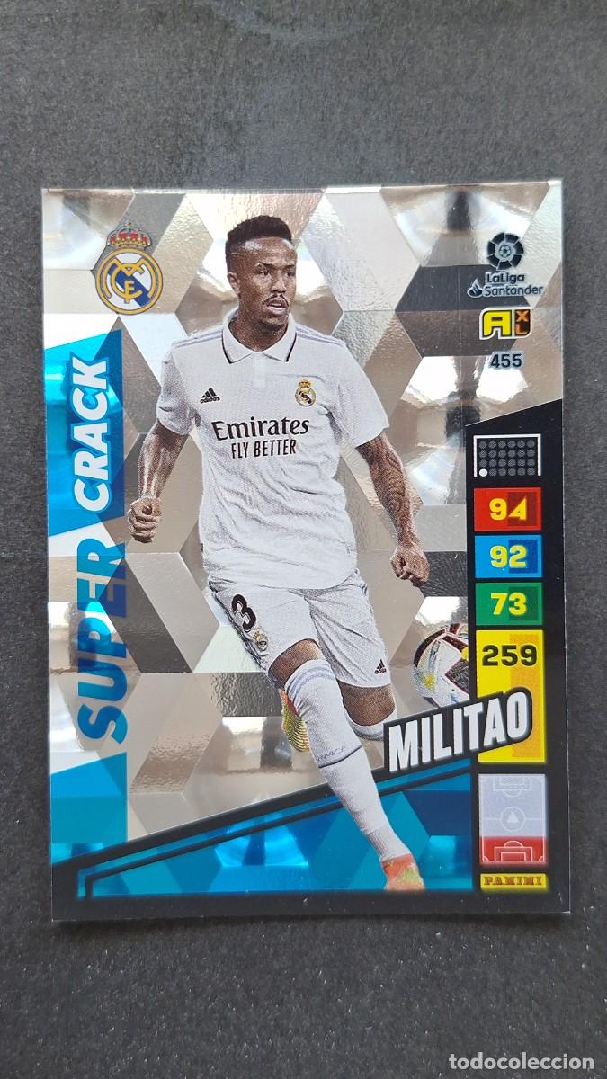 Football Stickers: L1 MILITAO REAL MADRID 455 SUPER CRACK ADRENALYN XL LIGA 2022/2023 22 23 PANINI