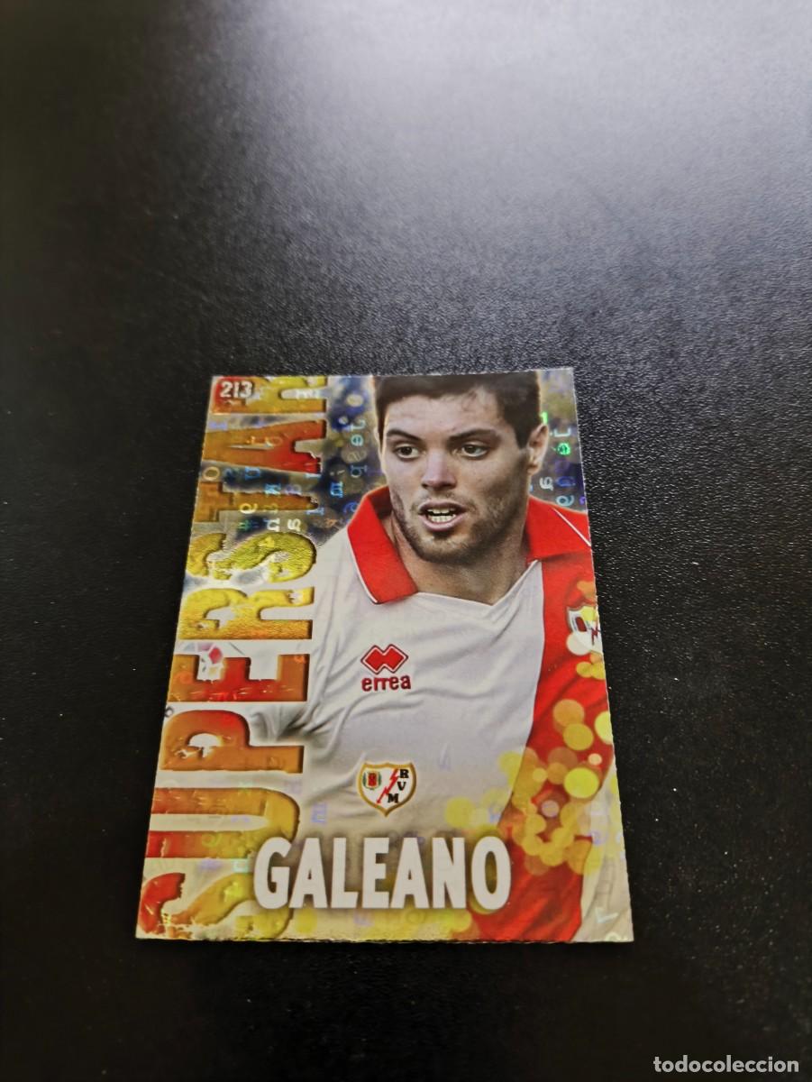 Fu&szlig;ball-Sticker: 213 GALEANO SUPERSTAR FONDO LETRAS RAYO MUNDICROMO LIGA 2013 2014 13 14 NO PANINI ESTE MEGACRACKS