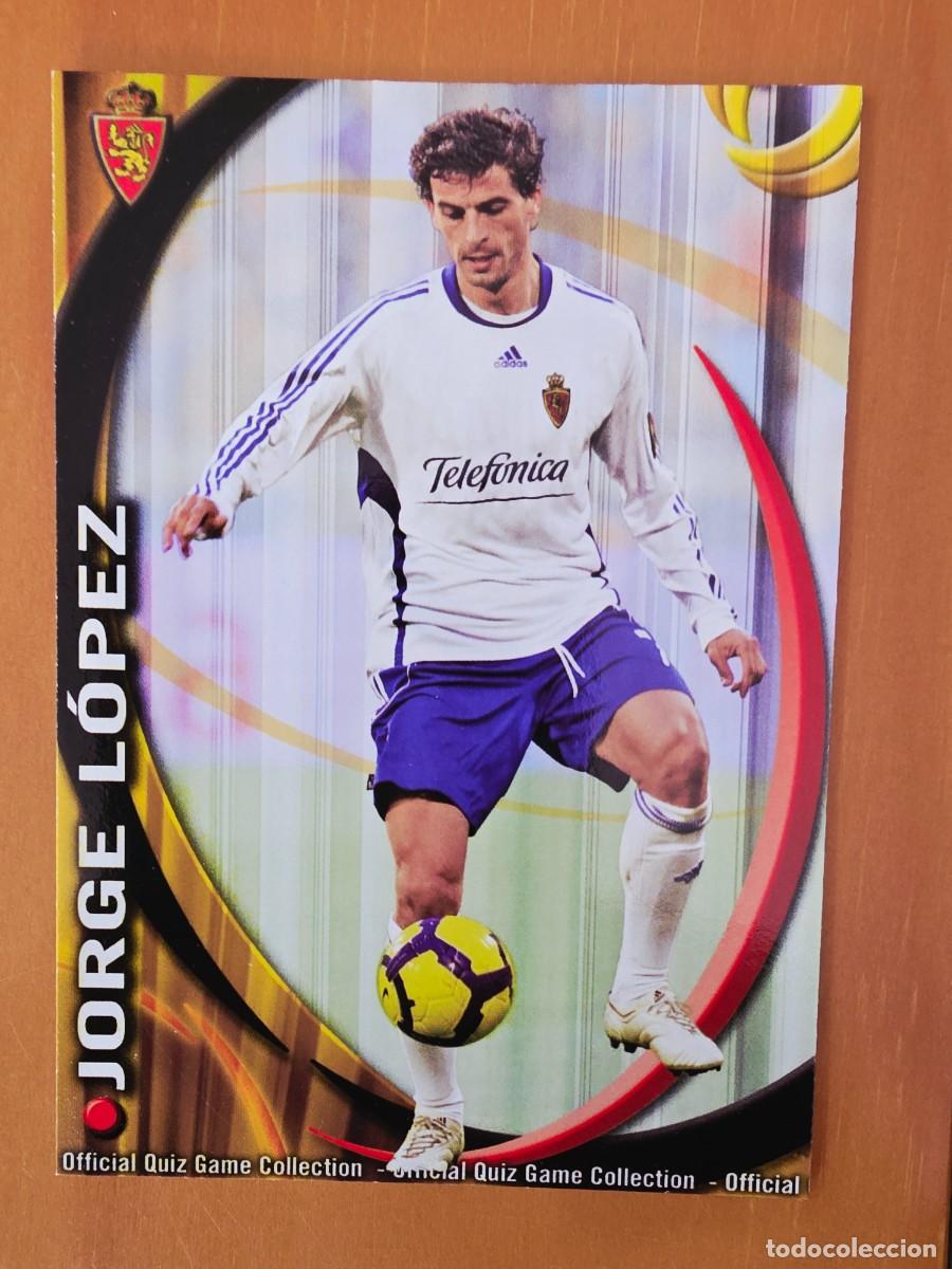 Cromos de F&uacute;tbol: 364 Jorge L&oacute;pez, Real Zaragoza, Mundicromo Sport Fichas Quiz de la Liga 2010 2011