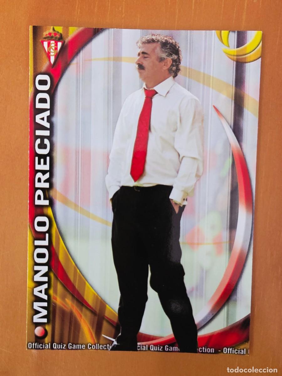Cromos de F&uacute;tbol: 381 Manolo Preciado, Sporting de Gij&oacute;n, Mundicromo Sport Fichas Quiz de la Liga 2010 2011