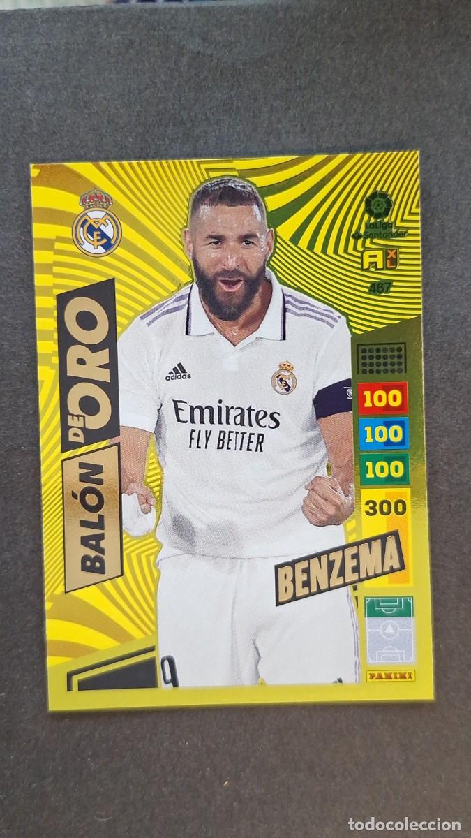 Cromos de F&uacute;tbol: L1 BENZEMA REAL MADRID BALON DE ORO 467 ADRENALYN XL LIGA 2022/2023 22 23 PANINI