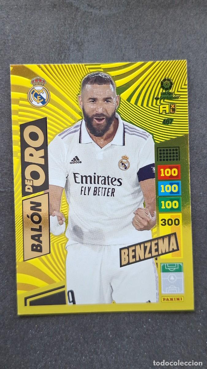 Cromos de F&uacute;tbol: L1 BENZEMA REAL MADRID BALON DE ORO 467 ADRENALYN XL LIGA 2022/2023 22 23 PANINI