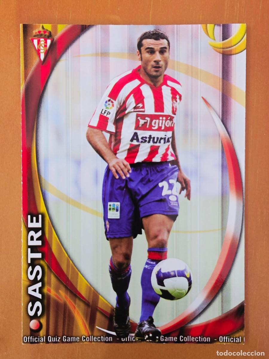 Cromos de F&uacute;tbol: 384 Sastre, Sporting de Gij&oacute;n, error Benissalem, Mundicromo Sport Fichas Quiz de la Liga 2010 2011