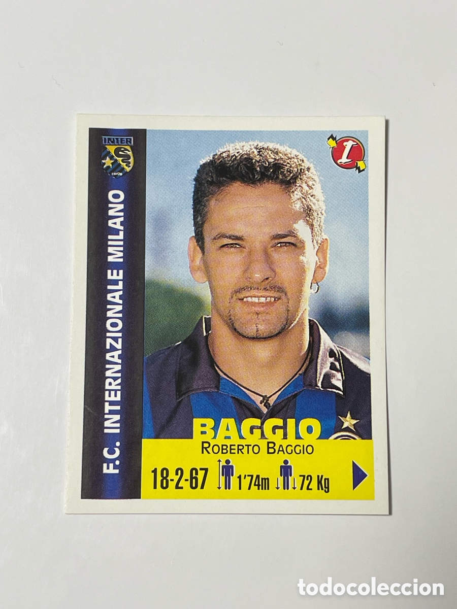 Cromos de F&uacute;tbol: Roberto Baggio Inter de Mil&aacute;n Panini Equipos de Europa 1999 #140
