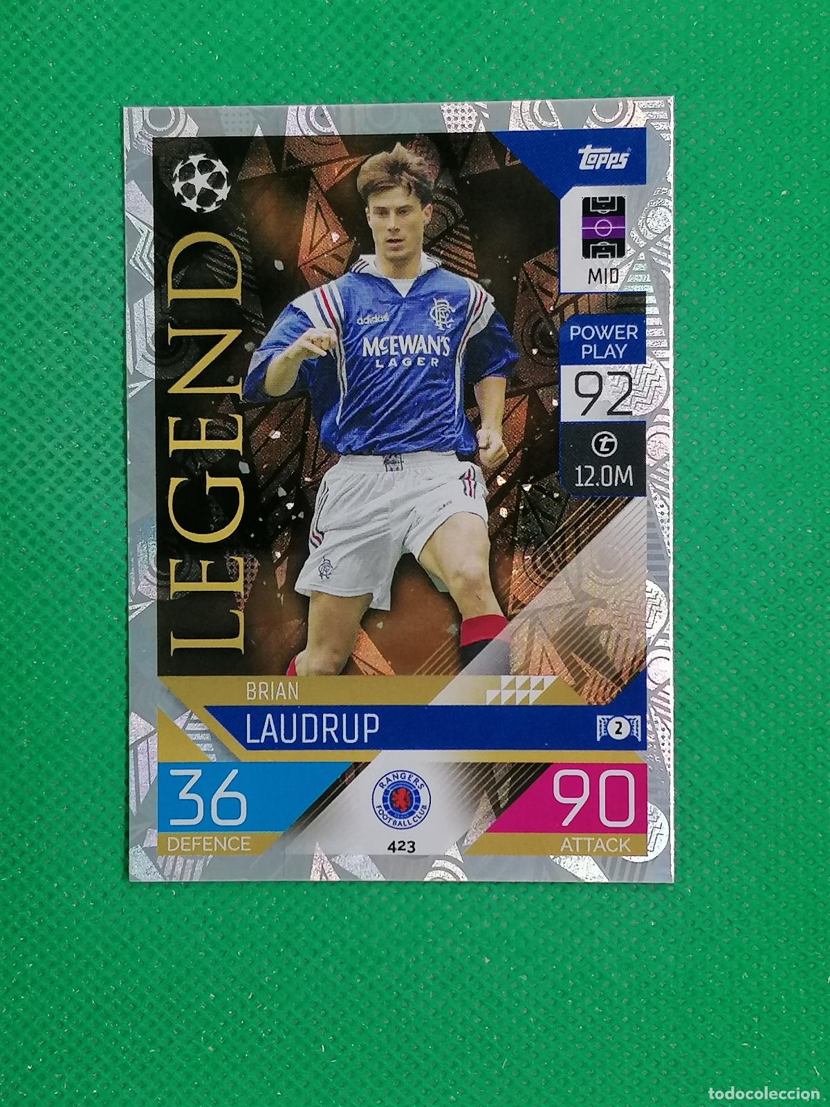 Cromos de F&uacute;tbol: 423 BRIAN LAUDRUP RANGERS LEGEND ⚽ TOPPS MATCH ATTAX CHAMPIONS 2022 2023 22 23 ⚽