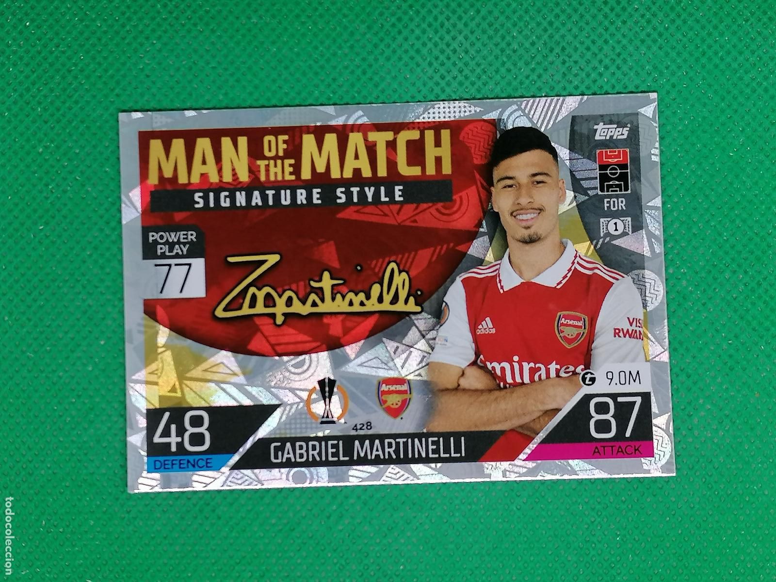 Cromos de F&uacute;tbol: 428 GABRIEL MARTINELLI ARSENAL MAN MATCH SIGNATURE ⚽ TOPPS MATCH ATTAX CHAMPIONS 2022 2023 22 23 ⚽