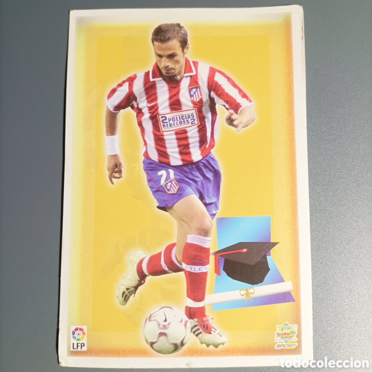 Cromos de F&uacute;tbol: CARTA FORMATO GRANDE. MUNDI CROMO LIGA 2003-2004 (ATL&Eacute;TICO) №158 THEMISTOKLIS NIKOLAIDIS