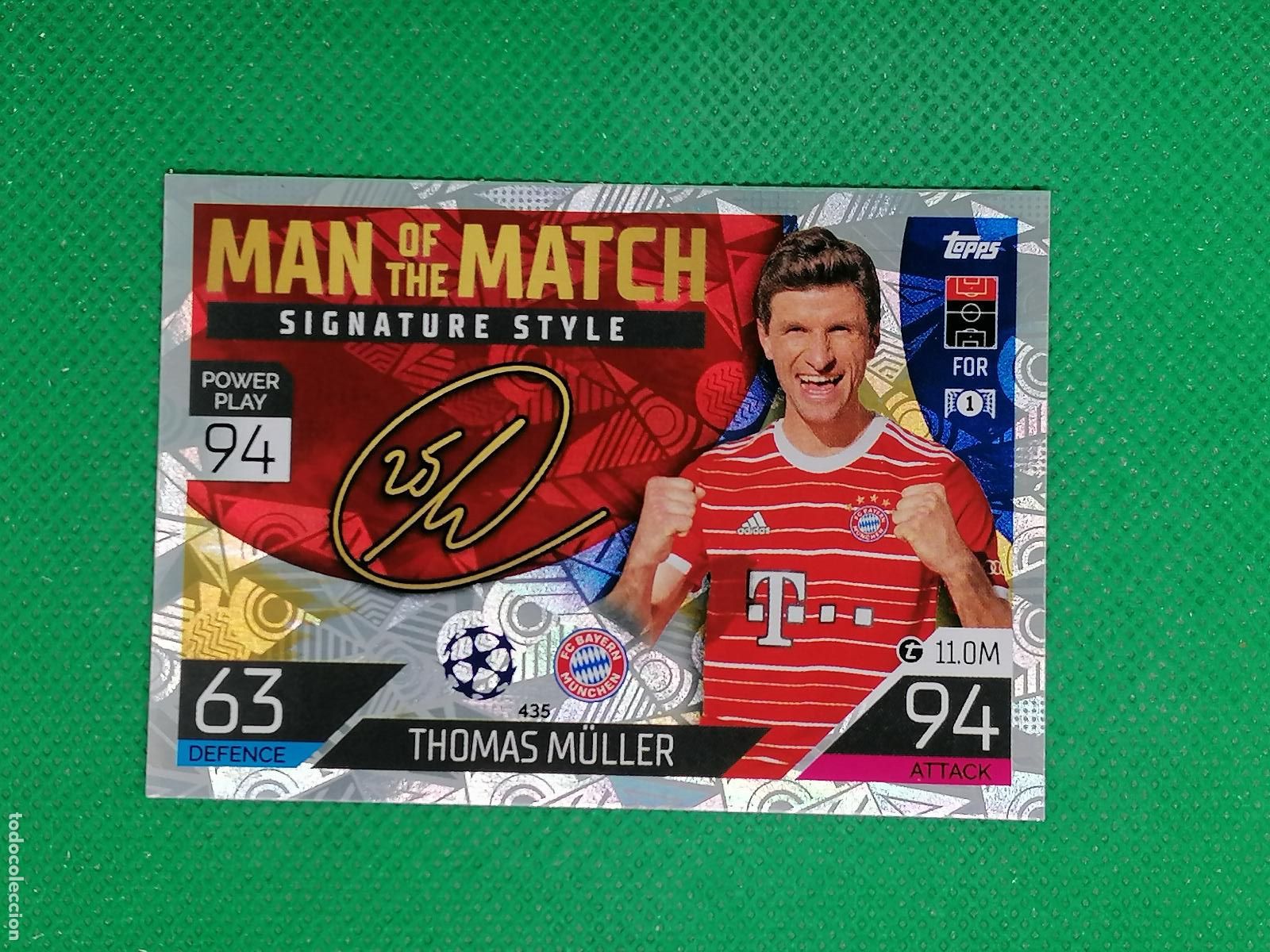 Cromos de F&uacute;tbol: 435 THOMAS MULLER BAYERN MUNICH MATCH SIGNATURE ⚽ TOPPS MATCH ATTAX CHAMPIONS 2022 2023 22 23 ⚽