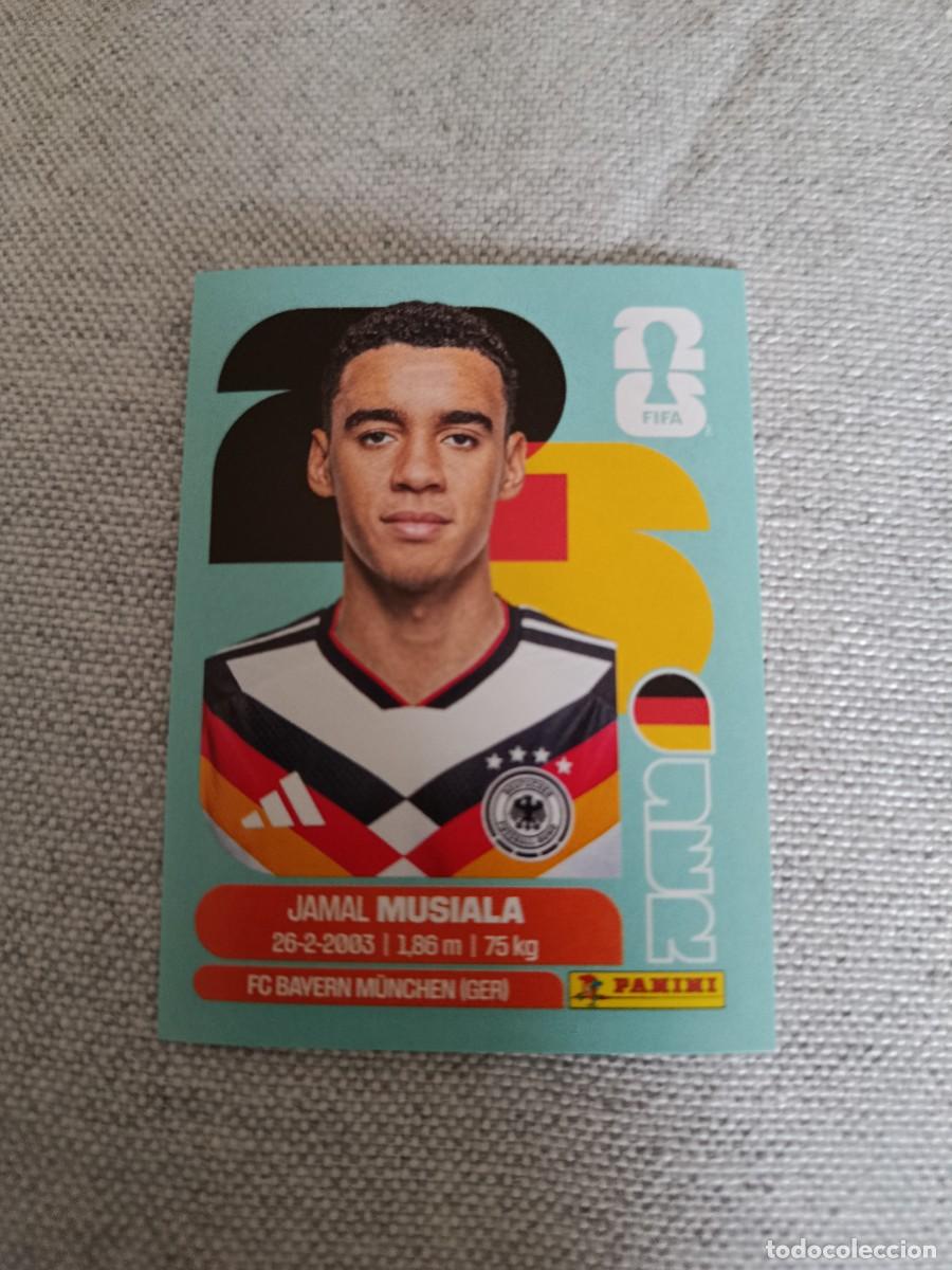 Fu&szlig;ball-Sticker: Panini Mundial 2026 Estados Unidos-Mexico. 15- Musiala. Alemania. Nunca pegado.