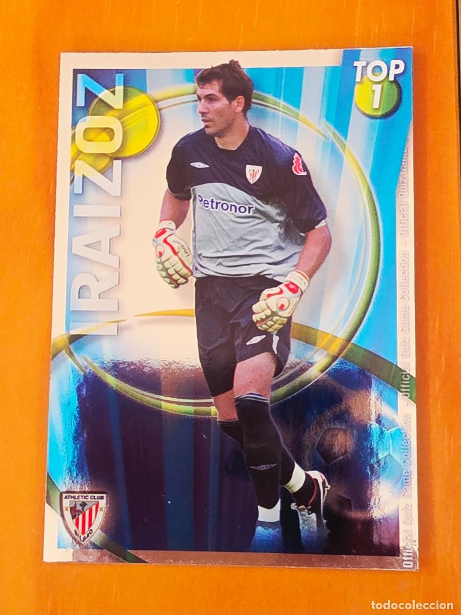 Cromos de Futebol: 545 Iraizoz, Athletic Club de Bilbao, TOP 1 azul, Mundicromo Sport Fichas Quiz de la Liga 2010 2011