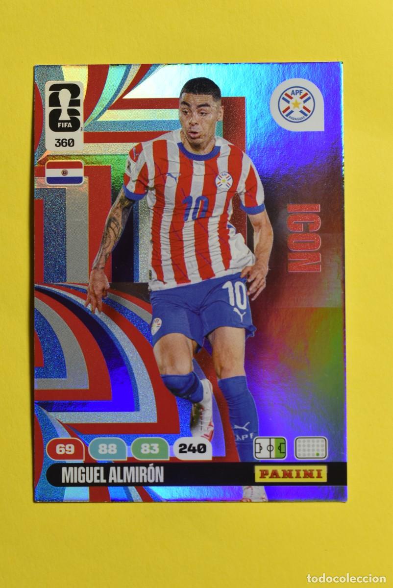 Fu&szlig;ball-Sticker: Cromo Adrenalyn FIFA World Cup 2026. Mundial 2026. Miguel Almir&oacute;n. Paraguai. N.&ordm; 360. Icon