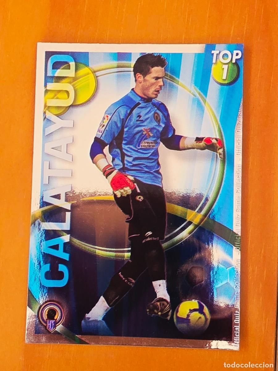Fu&szlig;ball-Sticker: 547 Calatayud, H&eacute;rcules CF, TOP 1 azul, Mundicromo Sport Fichas Quiz de la Liga 2010 2011