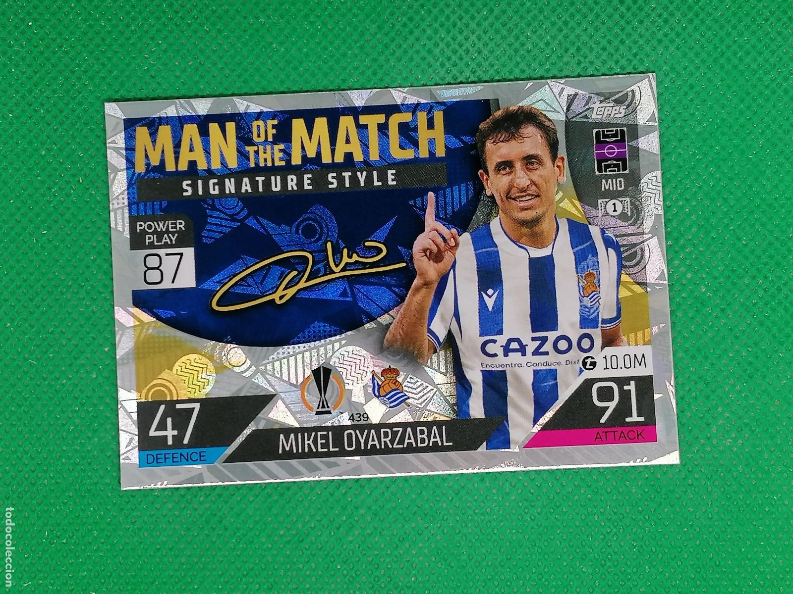 Cromos de F&uacute;tbol: 439 MIKEL OYARZABAL REAL SOCIEDAD MATCH SIGNATURE ⚽ TOPPS MATCH ATTAX CHAMPIONS 2022 2023 22 23 ⚽