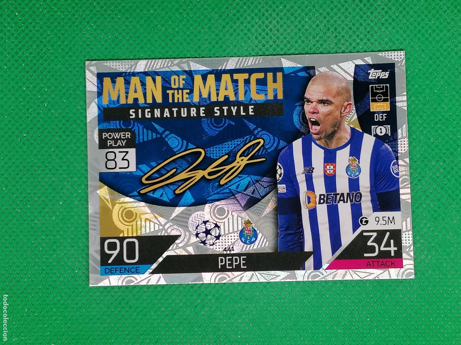 Cromos de F&uacute;tbol: 441 PEPE OPORTO MATCH SIGNATURE ⚽ TOPPS MATCH ATTAX CHAMPIONS 2022 2023 22 23 ⚽