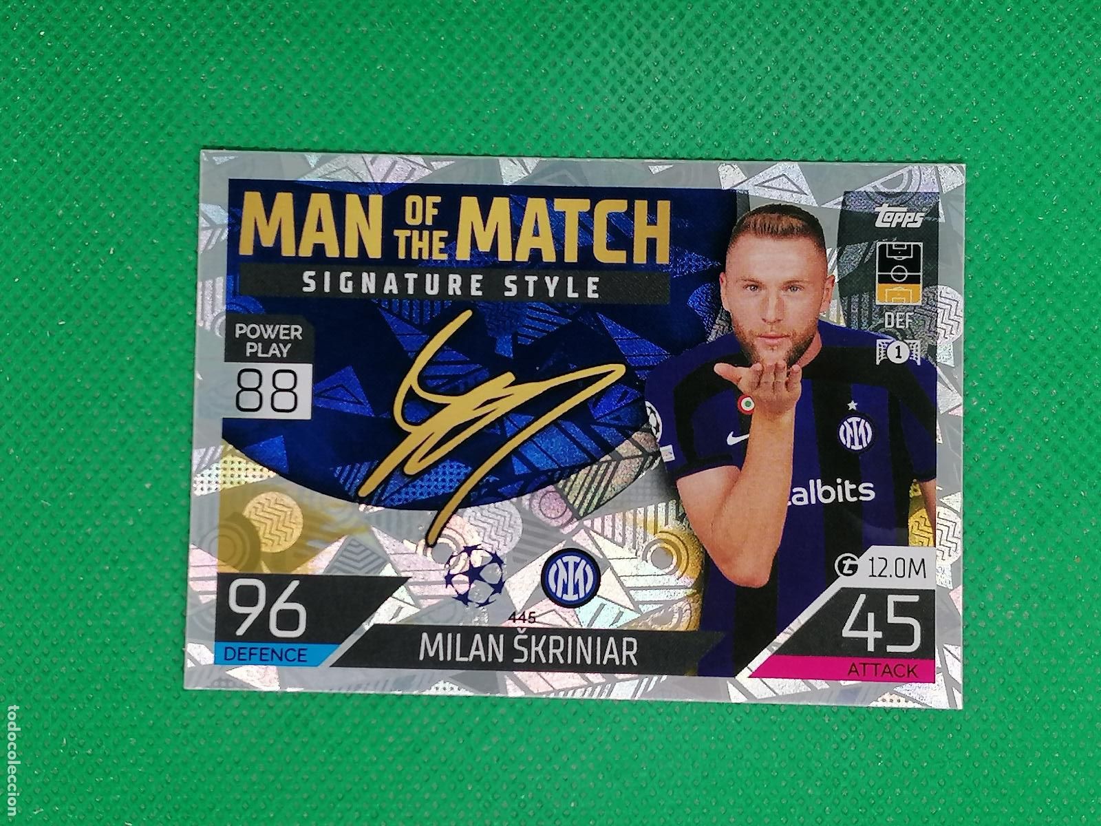 Cromos de F&uacute;tbol: 445 MILAN SKRINIAR INTER MILAN MATCH SIGNATURE ⚽ TOPPS MATCH ATTAX CHAMPIONS 2022 2023 22 23 ⚽
