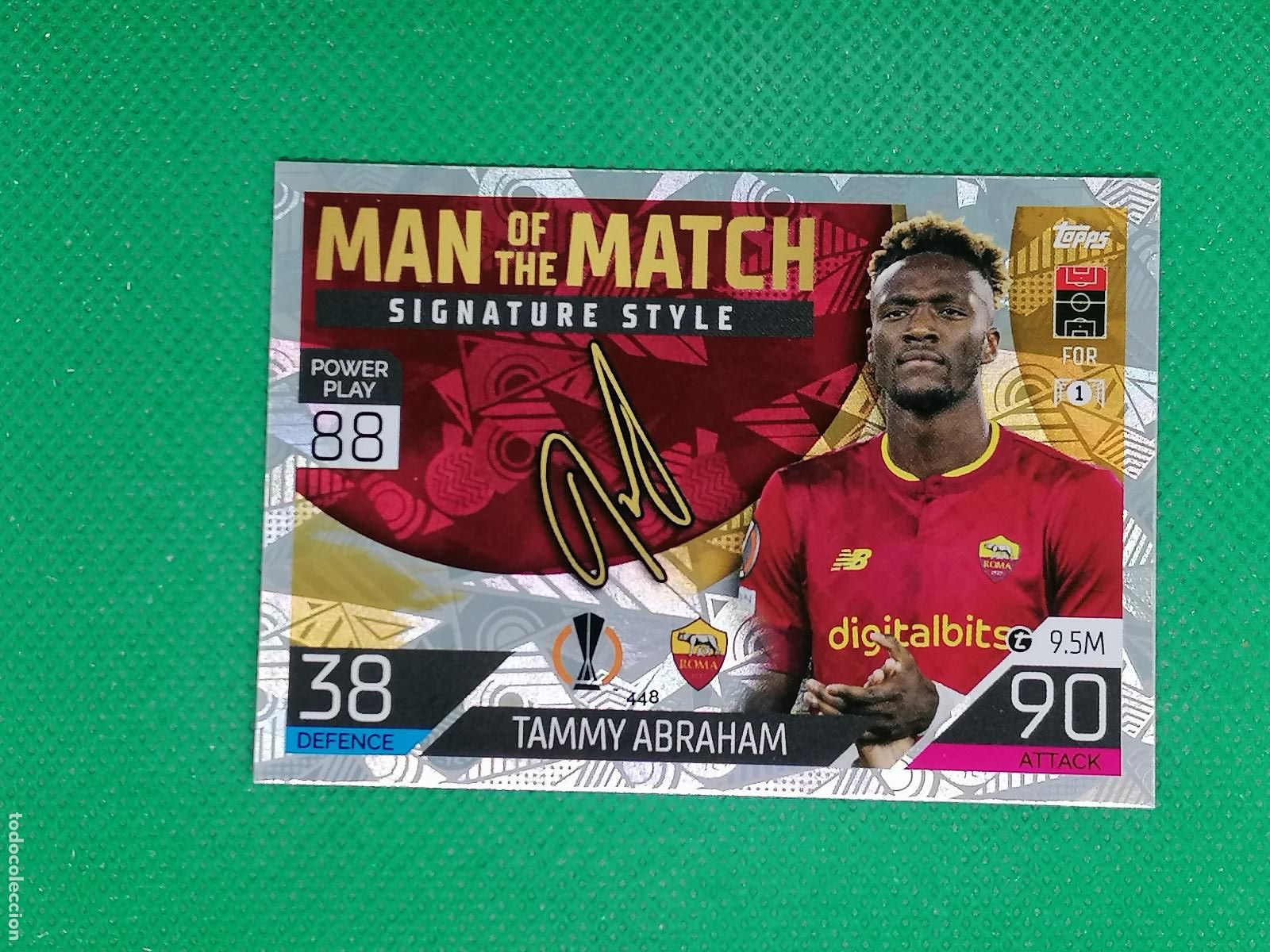 Cromos de F&uacute;tbol: 448 TAMMY ABRAHAM ROMA MATCH SIGNATURE ⚽ TOPPS MATCH ATTAX CHAMPIONS 2022 2023 22 23 ⚽