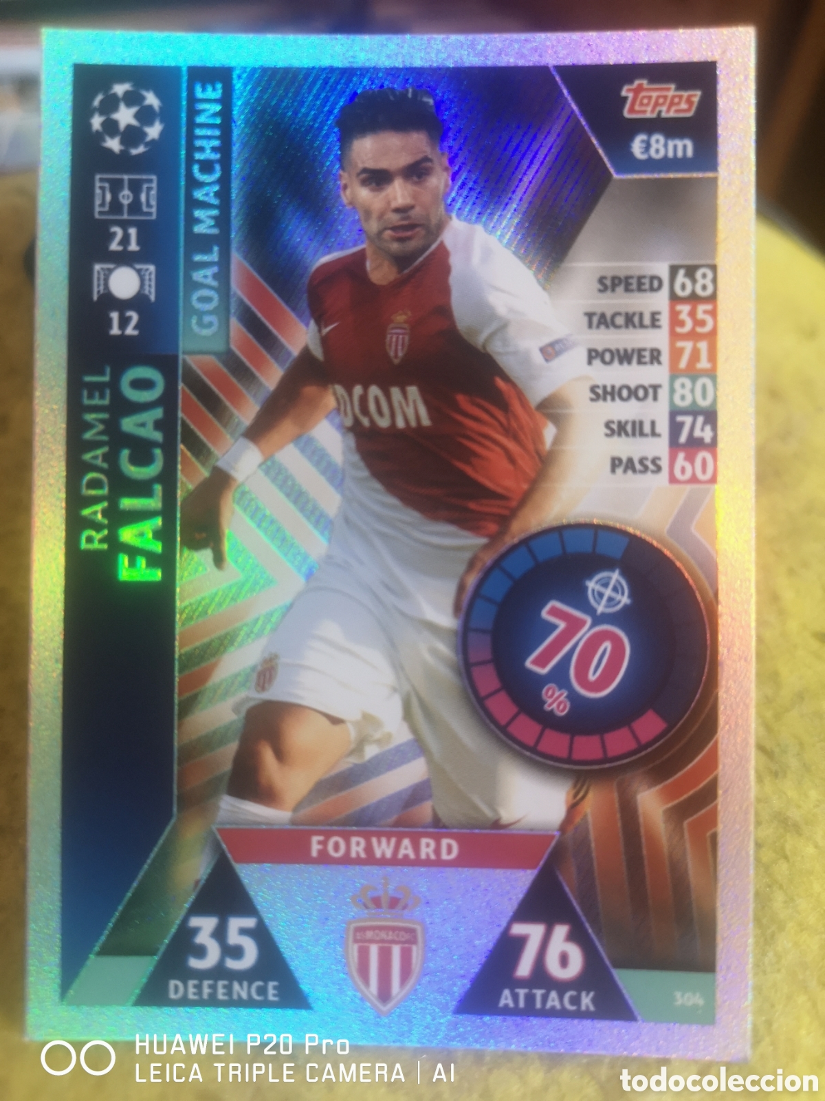 Figurine di Calcio: MATCH ATTAX UEFA CHAMPIONS LEAGUE 2018 2019 GOAL MACHINE 304 FALCAO - MONACO