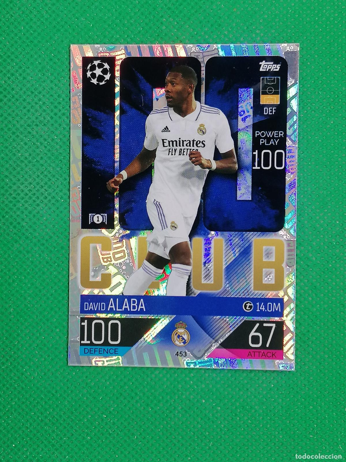 Cromos de Futebol: 453 DAVID ALABA REAL MADRID CLUB 100 ⚽ TOPPS MATCH ATTAX CHAMPIONS 2022 2023 22 23 ⚽