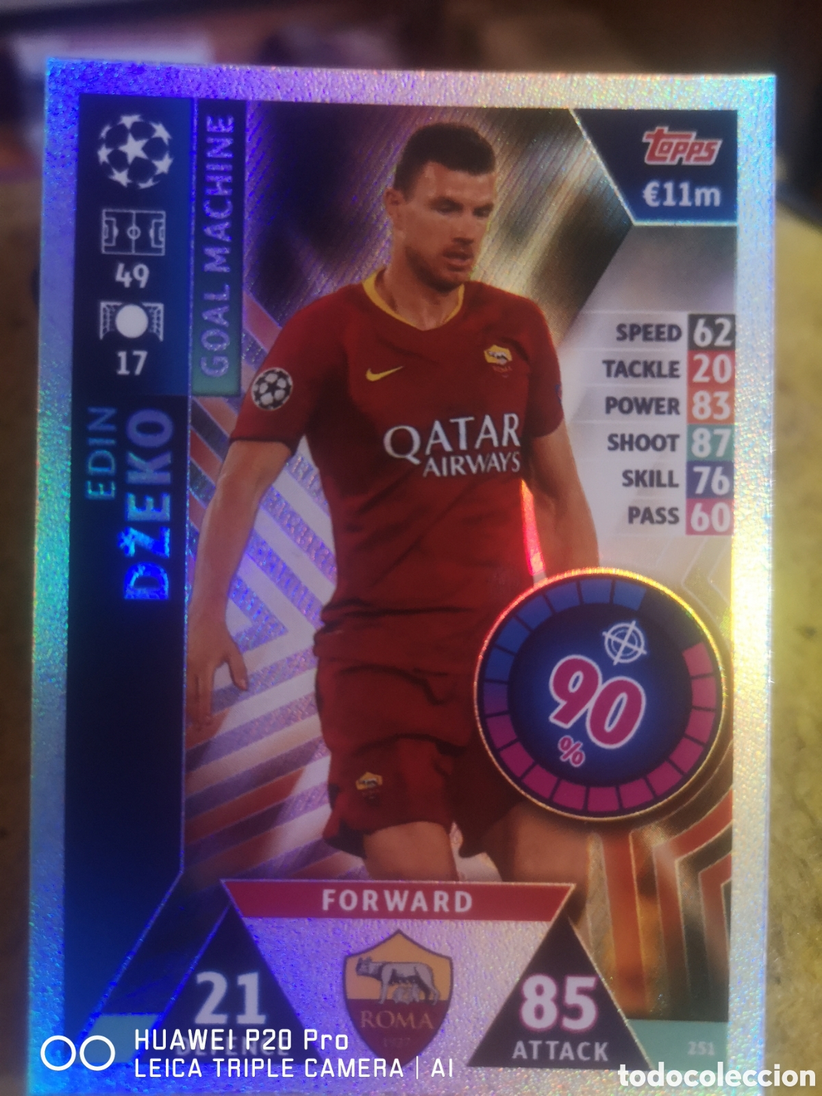 Cromos de F&uacute;tbol: MATCH ATTAX UEFA CHAMPIONS LEAGUE 2018 2019 GOAL MACHINE 251 DZEKO - ROMA