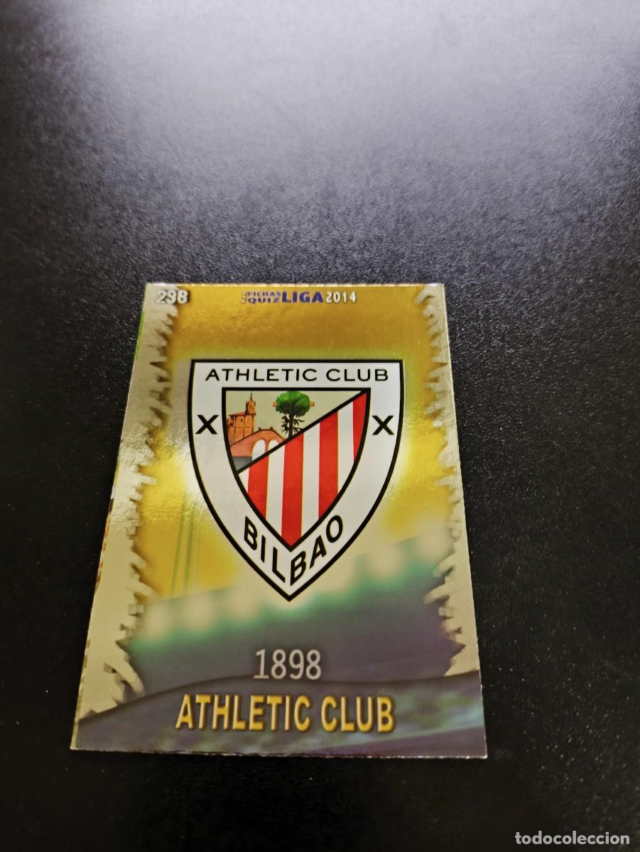 Cromos de F&uacute;tbol: 298 ESCUDO BRILLO LISO ATHLETIC DE BILBAO MUNDICROMO LIGA 2013 2014 13 14 NO PANINI ESTE MEGACRACKS