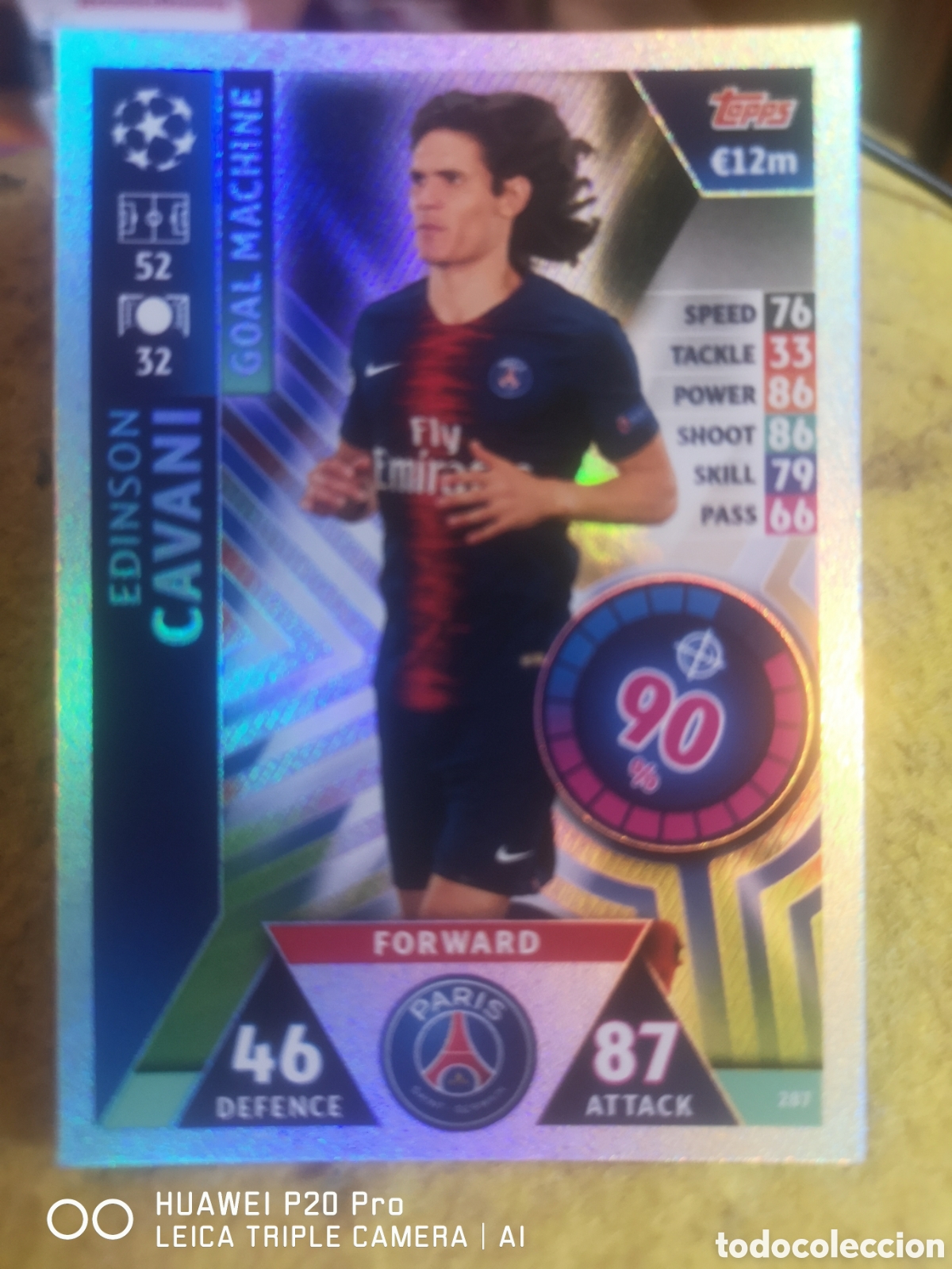 Cromos de F&uacute;tbol: MATCH ATTAX UEFA CHAMPIONS LEAGUE 2018 2019 GOAL MACHINE 287 CAVANI