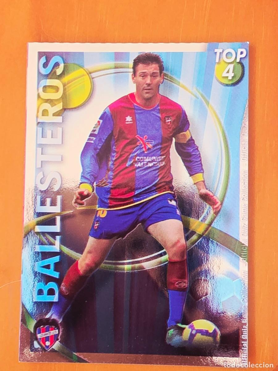 Cromos de F&uacute;tbol: 567 Ballesteros, Levante UD, TOP 4 azul, Mundicromo Sport Fichas Quiz de la Liga 2010 2011