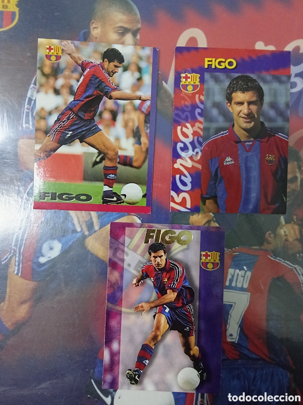 Cromos de F&uacute;tbol: FIGO BARCELONA CARDS PANINI 96-97