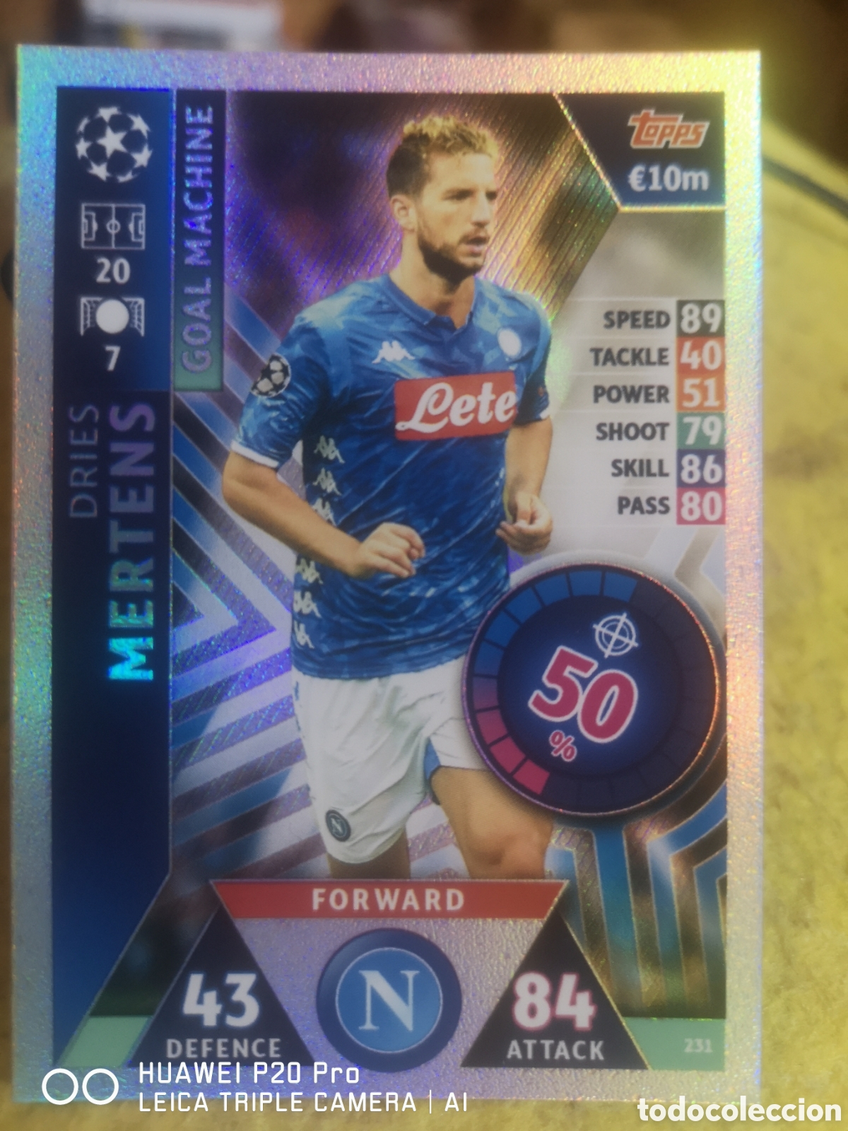 Cromos de F&uacute;tbol: MATCH ATTAX UEFA CHAMPIONS LEAGUE 2018 2019 GOAL MACHINE 231 MERTENS - NAPOLI