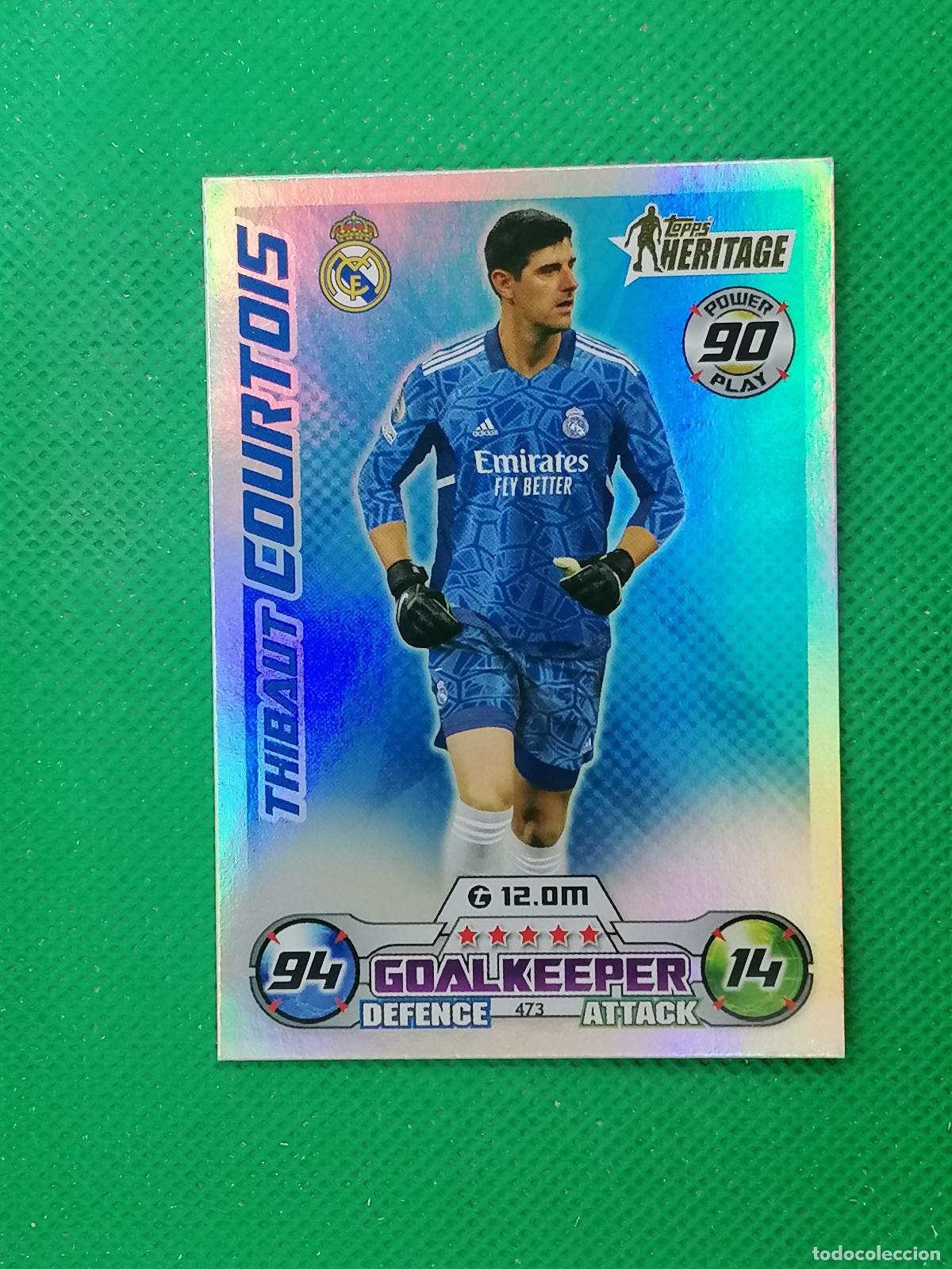 Cromos de F&uacute;tbol: 473 THIBAUT COURTOIS REAL MADRID HERITAGE ⚽ TOPPS MATCH ATTAX CHAMPIONS 2022 2023 22 23 ⚽