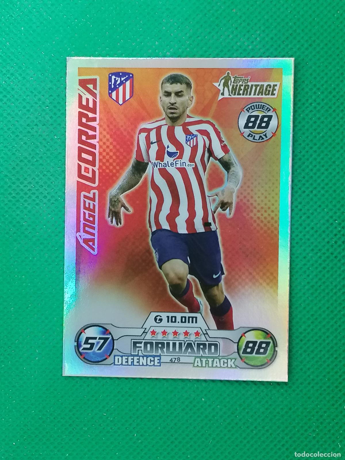 Cromos de F&uacute;tbol: 478 ANGEL CORREA ATLETICO DE MADRID HERITAGE ⚽ TOPPS MATCH ATTAX CHAMPIONS 2022 2023 22 23 ⚽