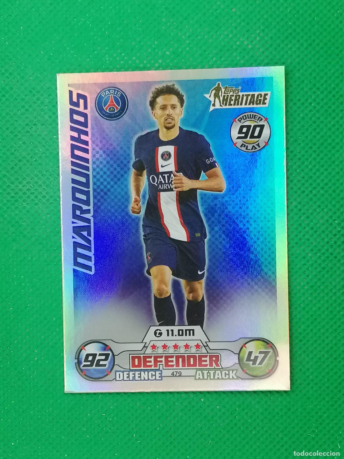 Cromos de F&uacute;tbol: 479 MARQUINHOS PARIS PSG HERITAGE ⚽ TOPPS MATCH ATTAX CHAMPIONS 2022 2023 22 23 ⚽