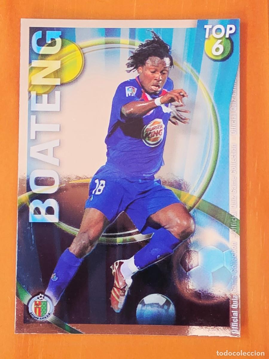 Cromos de F&uacute;tbol: 590 Boateng, Getafe CF, TOP 6 azul, Mundicromo Sport Fichas Quiz de la Liga 2010 2011