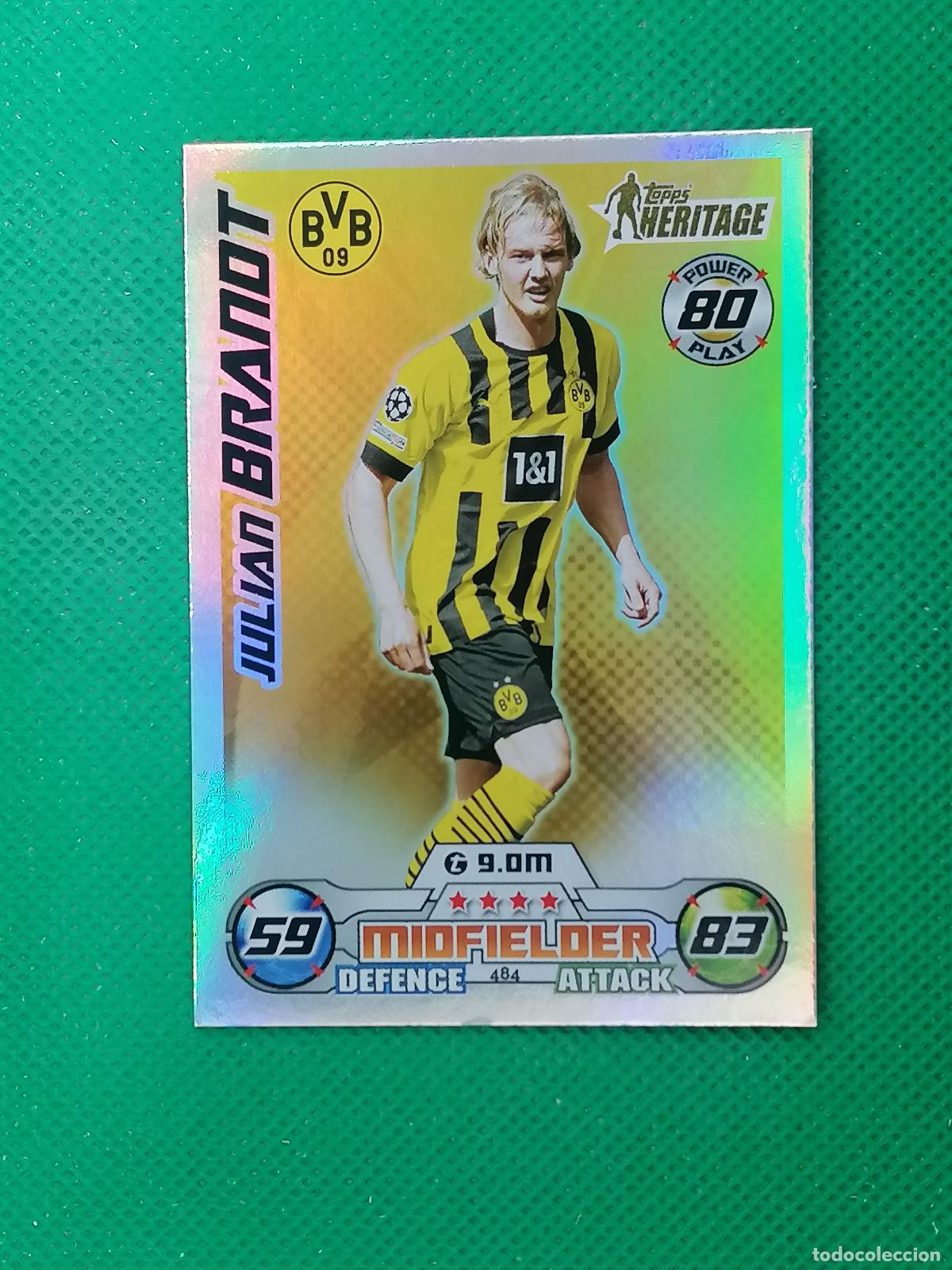 Cromos de F&uacute;tbol: 484 JULIAN BRANDT BORUSSIA DORTMUND HERITAGE ⚽ TOPPS MATCH ATTAX CHAMPIONS 2022 2023 22 23 ⚽