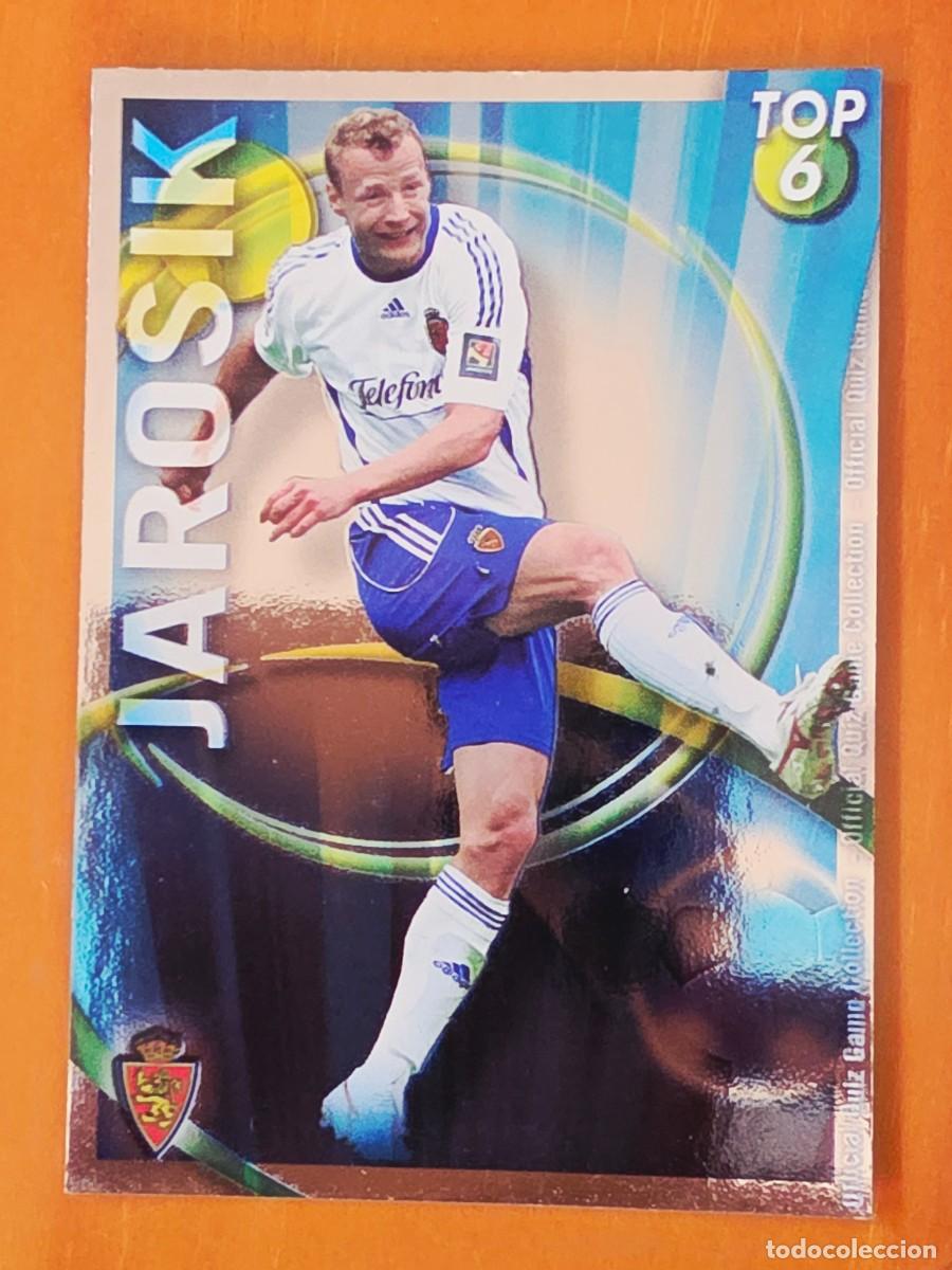Cromos de F&uacute;tbol: 591 Jarosik, Real Zaragoza, TOP 6 azul, Mundicromo Sport Fichas Quiz de la Liga 2010 2011