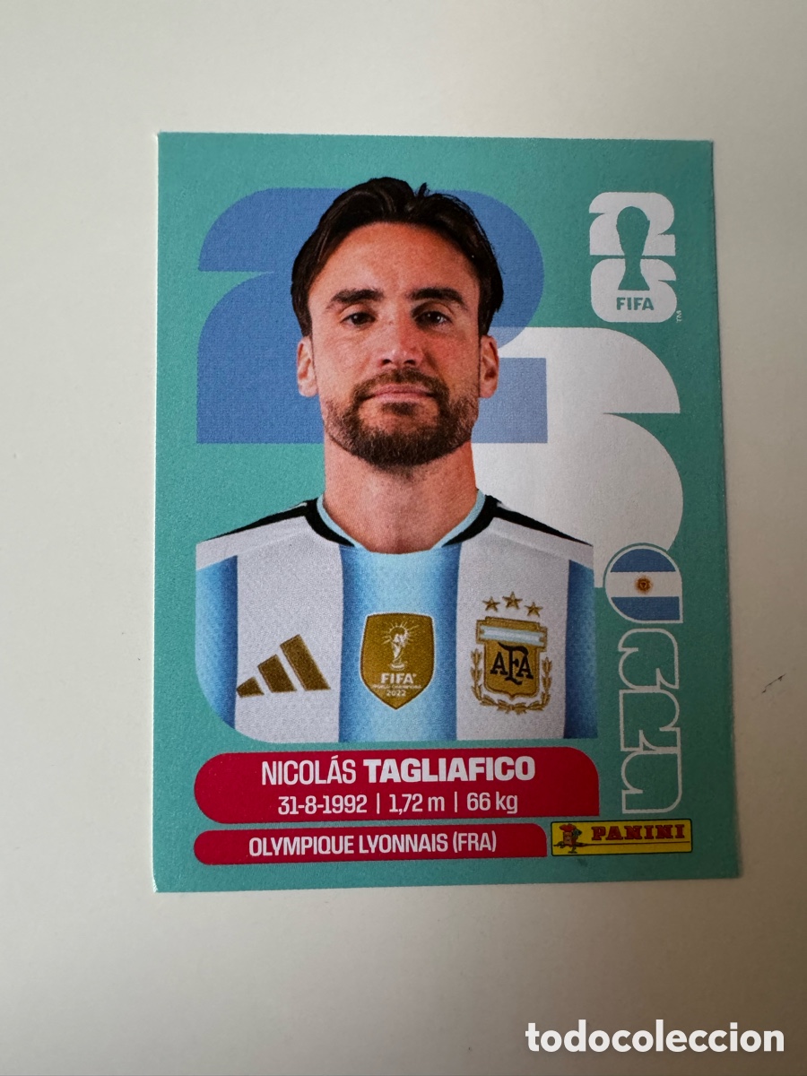 Cromos de F&uacute;tbol: Argentina ARG MUNDIAL FIFA WORLD CUP 2026 STICKER PANINI ARG6 &ndash; Nicol&aacute;s Tagliafico N&ordm; 6 ARG