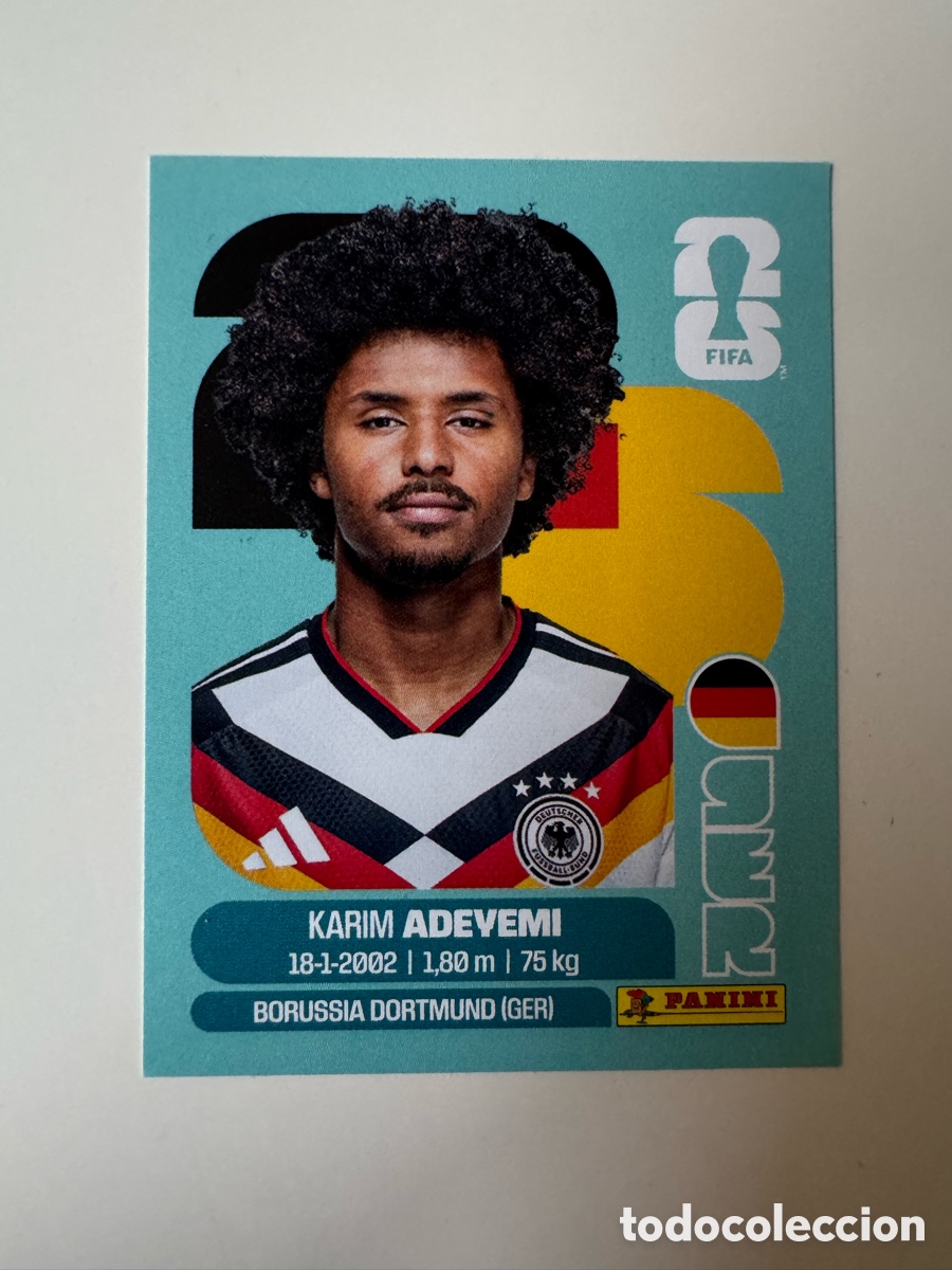 Cromos de F&uacute;tbol: Alemania GER MUNDIAL FIFA WORLD CUP 2026 STICKER PANINI GER19 &ndash; Karim Adeyemi N&ordm; 19 GER