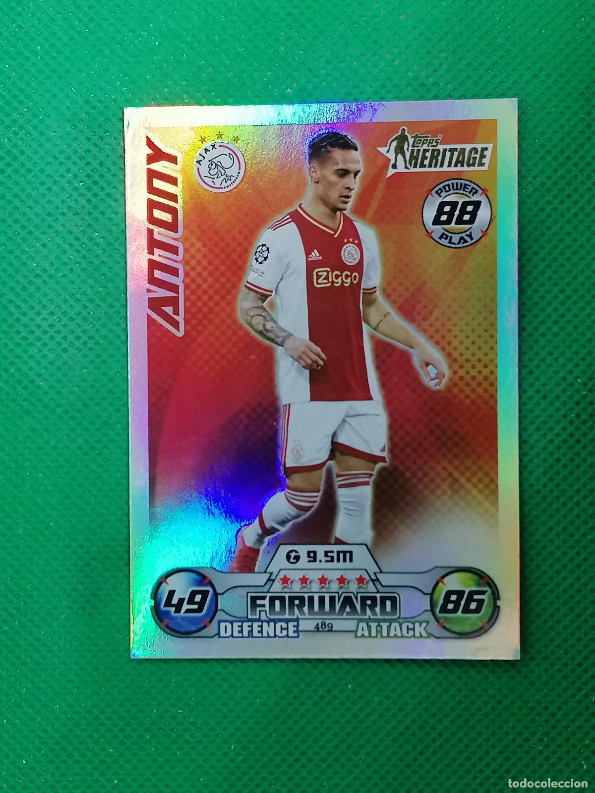 Cromos de F&uacute;tbol: 489 ANTONY AJAX HERITAGE ⚽ TOPPS MATCH ATTAX CHAMPIONS 2022 2023 22 23 ⚽