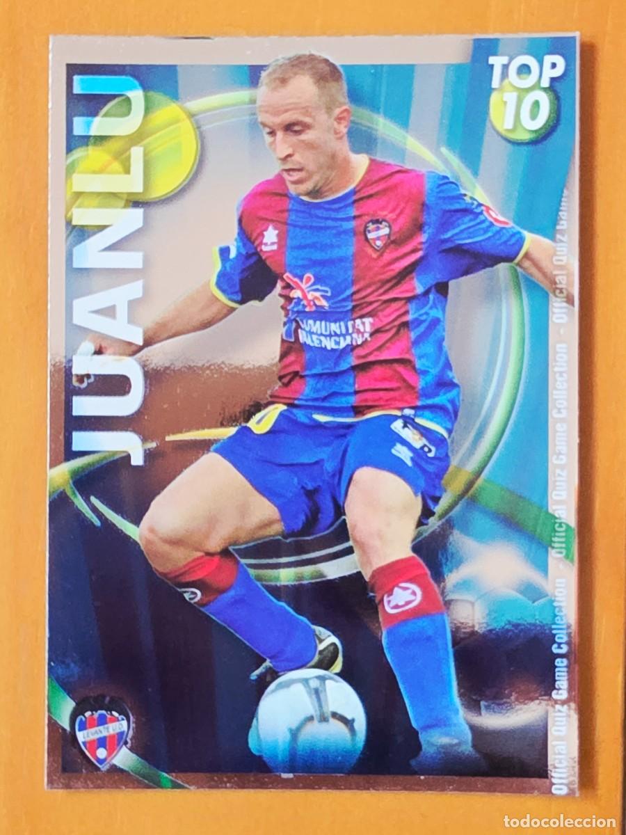 Cromos de F&uacute;tbol: 621 Juanlu, Levante UD, TOP 10 azul, Mundicromo Sport Fichas Quiz de la Liga 2010 2011