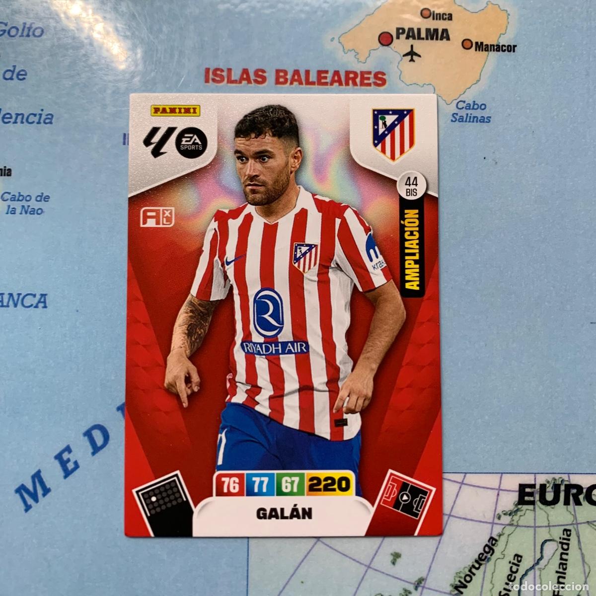 Cromos de F&uacute;tbol: Galan ampliacion n&uacute;mero 44 Bis del Atl&eacute;tico de Madrid cromo adrenalyn XL 25-26 2025-2026