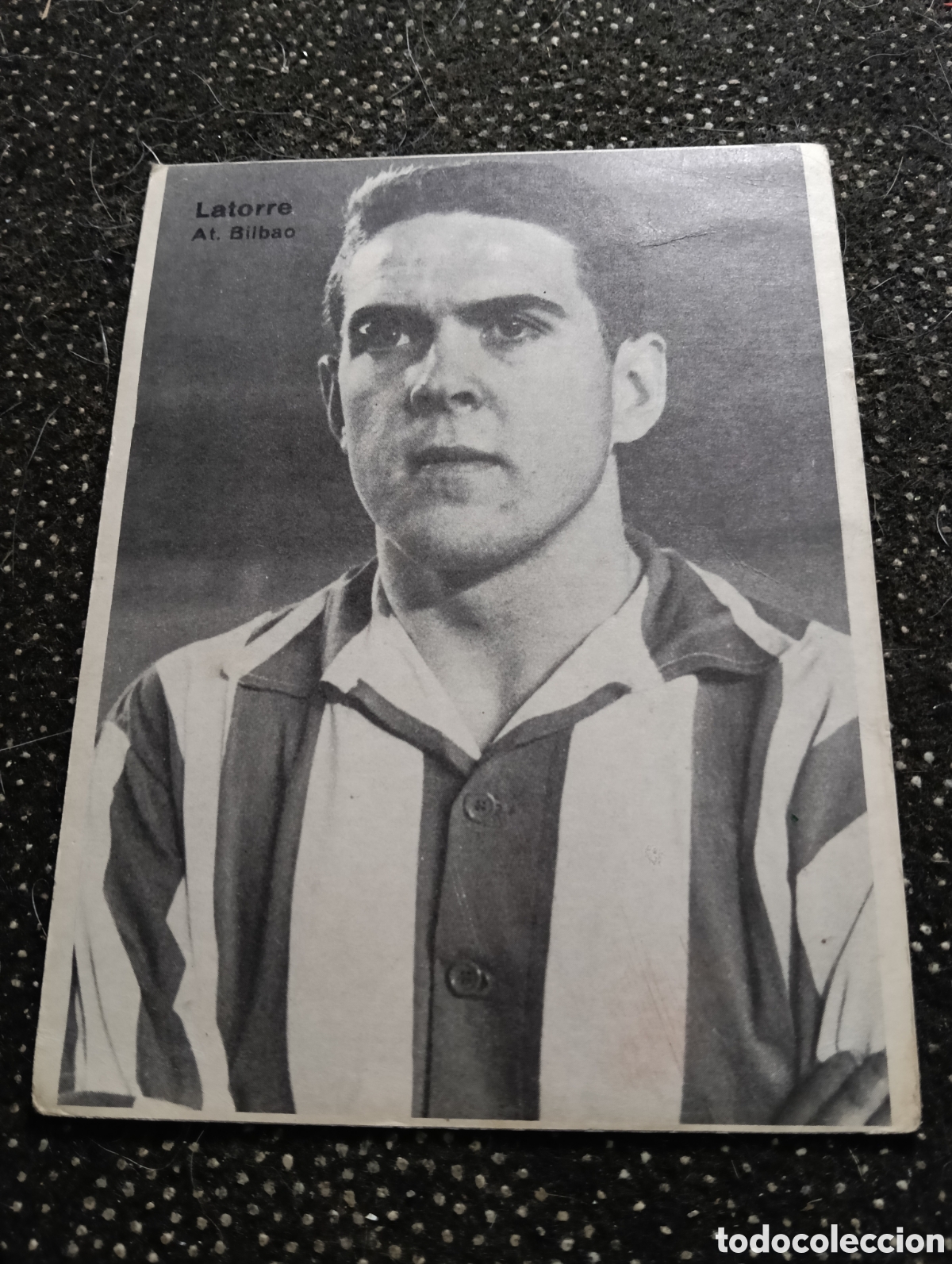 Cartes &agrave; collectionner de Football: Cromo de Dos caras, en una Jos&eacute; Antonio Latorre del AT. Bilbao y en la otra Juan Ignacio Meltzer del