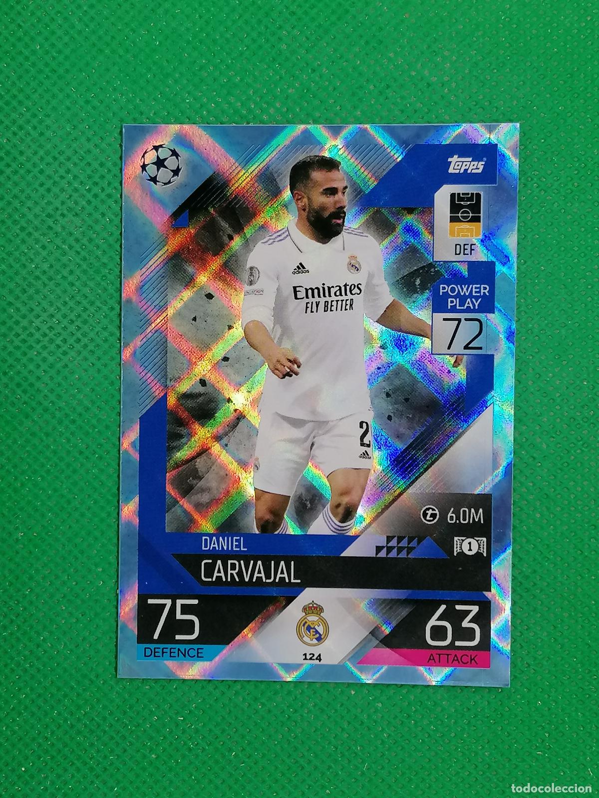 Cromos de F&uacute;tbol: 124 DANIEL CARVAJAL REAL MADRID PARALELA CRYSTAL ⚽TOPPS MATCH ATTAX CHAMPIONS 2022 2023 22 23 ⚽