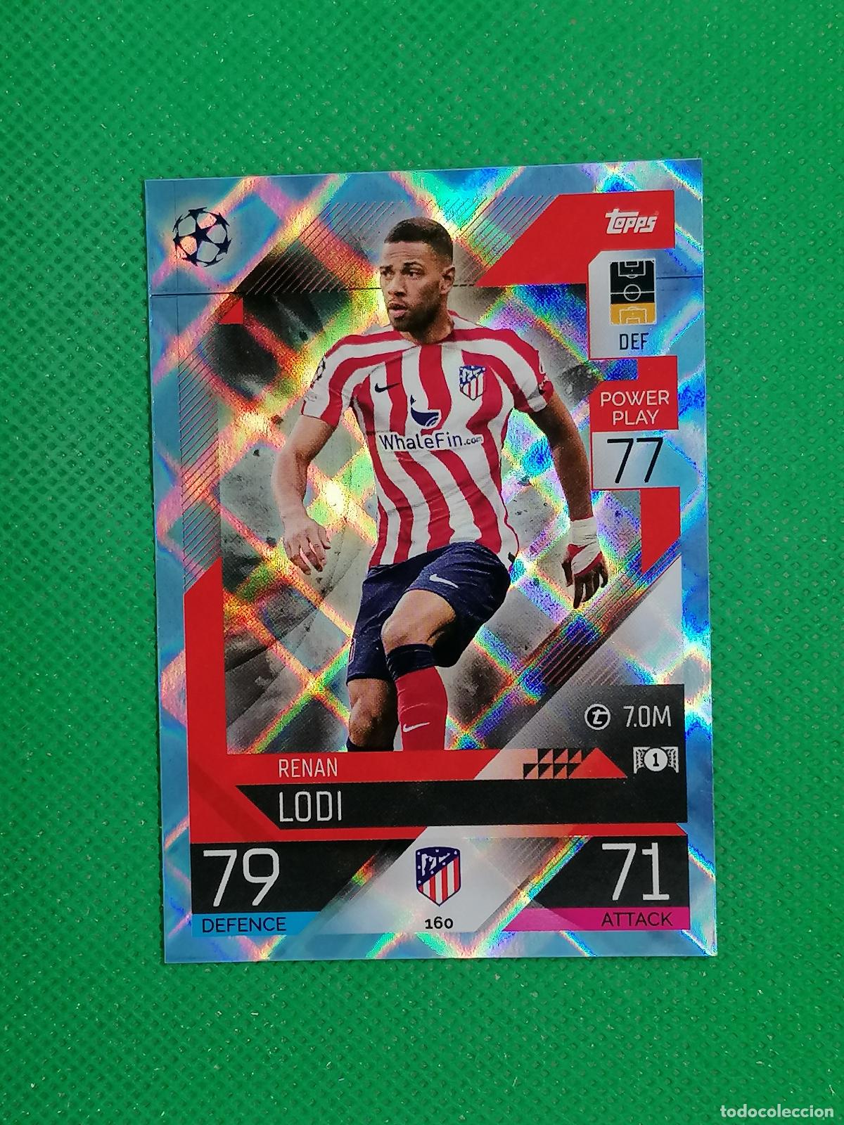 Cromos de F&uacute;tbol: 160 RENAN LODI ATLETICO DE MADRID PARALELA CRYSTAL ⚽TOPPS MATCH ATTAX CHAMPIONS 2022 2023 22 23 ⚽