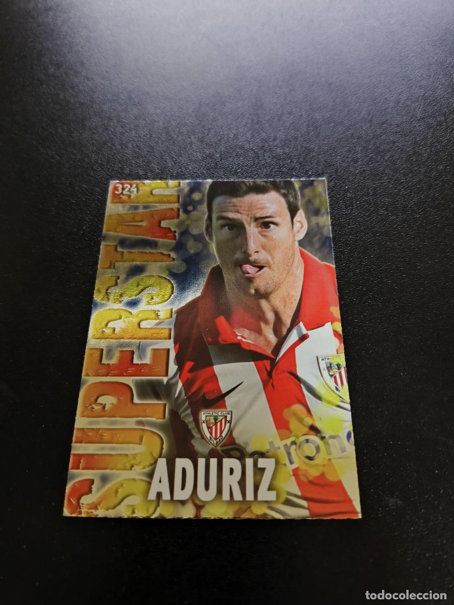 Cromos de F&uacute;tbol: 324 ADURIZ SUPERSTAR BRILLO LISO ATHLETIC DE BILBAO MUNDICROMO LIGA 2013 2014 13 14 NO PANINI ESTE