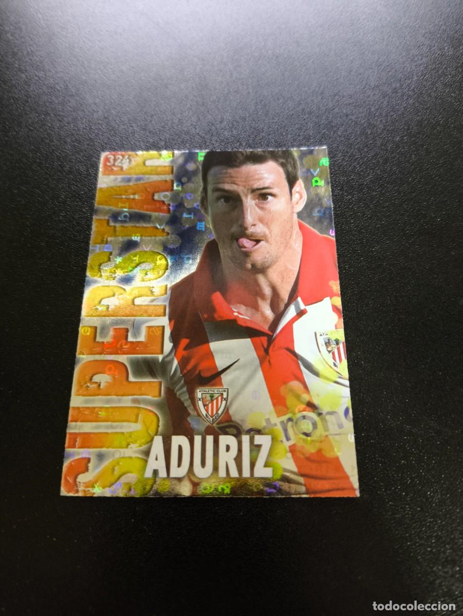 Fu&szlig;ball-Sticker: 324 ADURIZ SUPERSTAR FONDO LETRAS ATHLETIC DE BILBAO MUNDICROMO LIGA 2013 2014 13 14 NO PANINI ESTE
