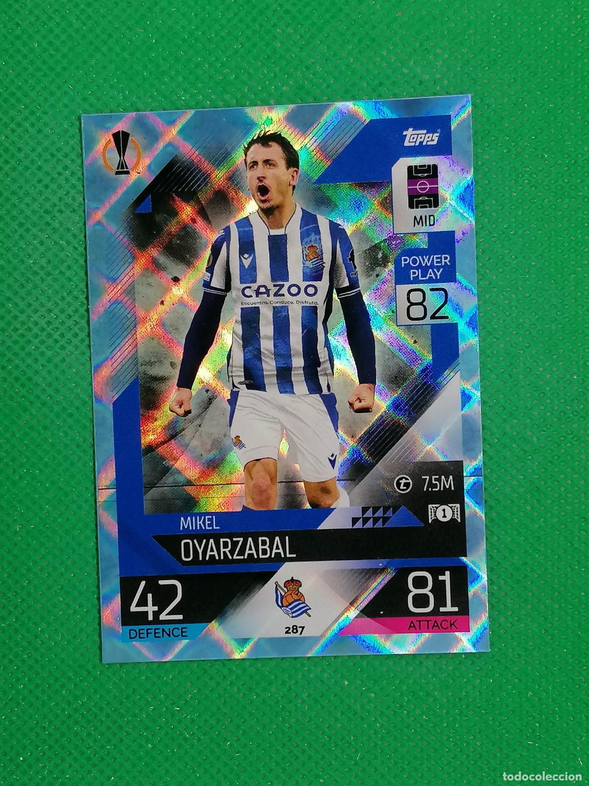 Football Stickers: 287 MIKEL OYARZABAL REAL SOCIEDAD PARALELA CRYSTAL ⚽TOPPS MATCH ATTAX CHAMPIONS 2022 2023 22 23 ⚽