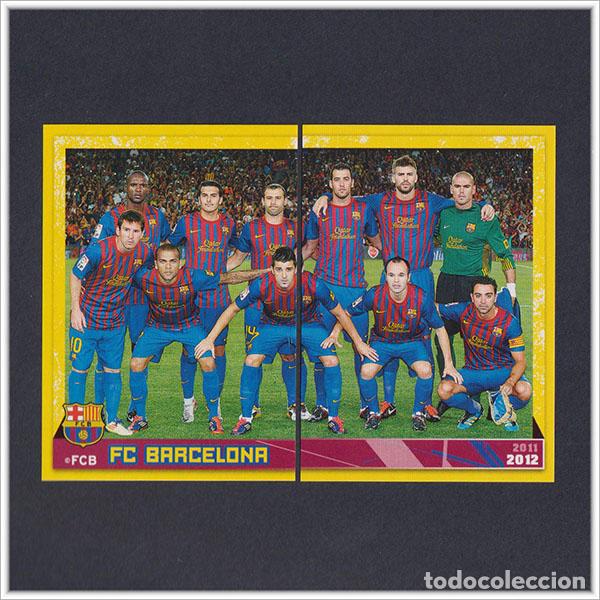 Fu&szlig;ball-Sticker: COLECCI&Oacute;N OFICIAL BARCELONA 2011 2012 11 12 PANINI MESSI INIESTA EQUIPO ALINEACI&Oacute;N 10 11 LIGA BAR&Ccedil;A
