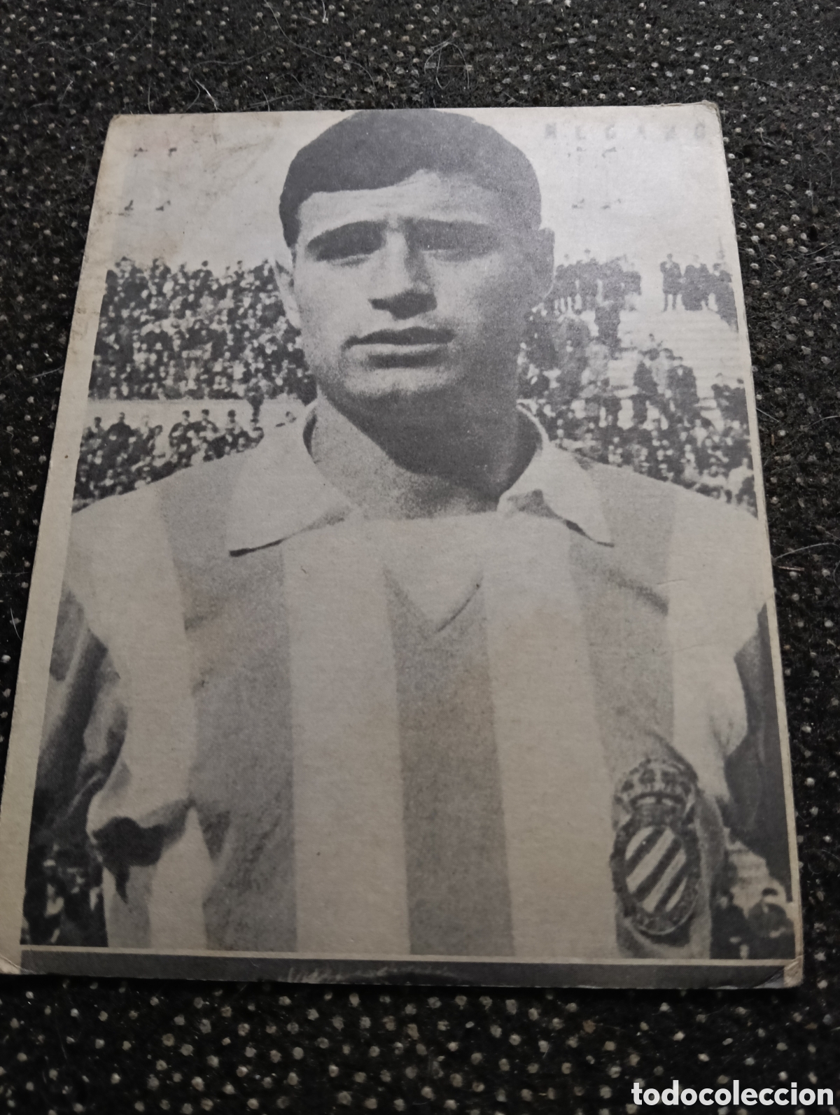 Figurine di Calcio: Cromo de Dos caras, en una Mart&iacute;nez del Espa&ntilde;ol y Jos&eacute; Mar&iacute;a Garc&iacute;a del Espanyol, de Gr&aacute;ficas Bergas