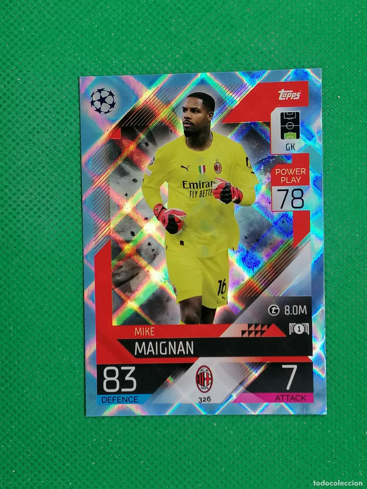 Cromos de F&uacute;tbol: 326 MIKE MAIGNAN MILAN PARALELA CRYSTAL ⚽TOPPS MATCH ATTAX CHAMPIONS 2022 2023 22 23 ⚽